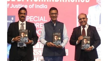 Business News | Constitution Is a Living Conversation, Former Chief Justice D. Y. Chandrachud Speaks at ADYPU