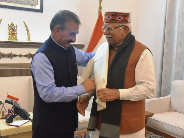 India News |  HP CM Meets Union Minister Manohar Lal Khattar; Seeks Special Relaxation for Hill States