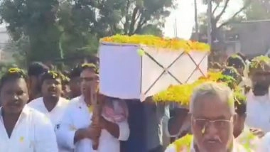India News | Andhra Pradesh: YSRCP Leaders Attend Last Rites of Party Activist Salman in Gurazala