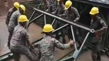 World News | Indian Army Successfully Builds Third 120-feet-long Bailey Bridge in Sri Lanka