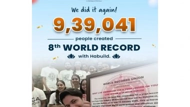 Business News | Habuild Achieves 8th World Record for Global Yoga Viewership, Announces Construction of A School Initiative