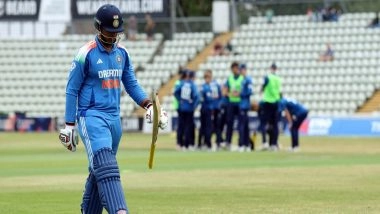 Sports News | ICC U19 World Cup 2026: Abhinav Kundu and Vaibhav Suryavanshi's Fifties Help India Post 238 Against Bangladesh