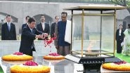 World News | Japanese Foreign Minister Motegi on India Visit Pays Tributes at Rajghat