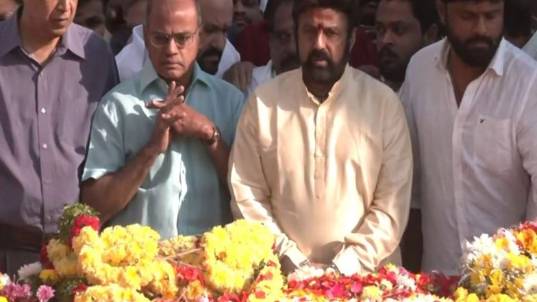 India News | Andhra Pradesh MLA Nandamuri Balakrishna Pays Tribute to His Late Father NT Rama Rao on His 30th Death Anniversary