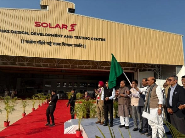 India News | Defence Minister Rajnath Singh Flags off 'Guided Pinaka' from SDAL Facility, to Be Exported to Armenia