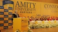 Business News | Aviation Pioneer Aditya Ghosh, Liver Transplant Specialist Dr. Subhash Gupta Receive Honorary Doctorates at Amity University Haryana's 12th Convocation