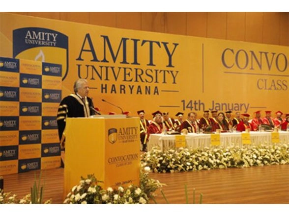 Business News | Aviation Pioneer Aditya Ghosh, Liver Transplant Specialist Dr. Subhash Gupta Receive Honorary Doctorates at Amity University Haryana's 12th Convocation