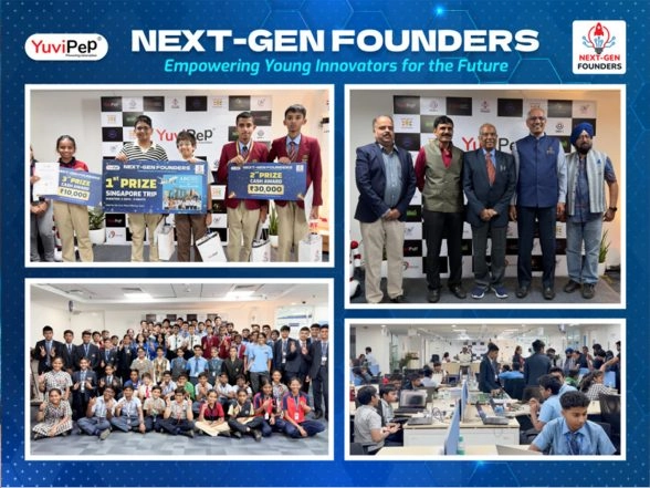 Business News | School Innovators Engage with ISRO Leaders at YuviPep's Next-Gen Founders Grand Finale