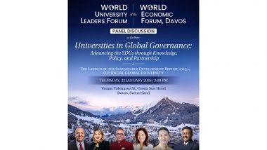 Business News | JGU Launches World University Leaders Forum at WEF Davos: A Global Platform for University-Led Solutions