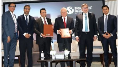 Business News | Signature Global Inks Rs. 380-Crore Pact with Indo-Italian Firm CECO Hirun to Deploy Advanced Earthquake-Resistant Technology in Collaboration with HySAFE