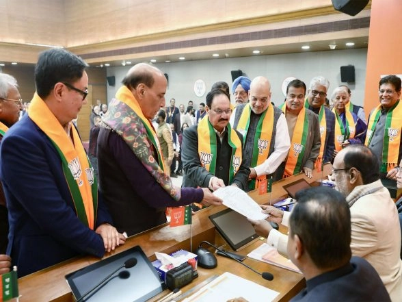 India News | JP Nadda, Amit Shah Participate in Nomination Process of Nitin Nabin