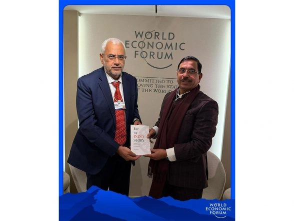 World News | WEF 2026: Pralhad Joshi Discusses Joint Collaboration in Renewable Energy with Oman Economic Advisor