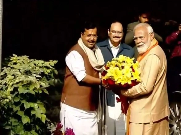 India News | PM Modi Arrives at BJP Headquarters as Nitin Nabin Set to Take Charge as New Party Chief