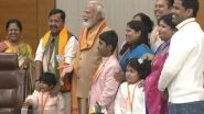 India News | PM Modi Meets Nitin Nabin's Family at BJP Headquarters After He Took Charge as Party's National President