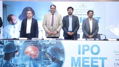 Business News | Hannah Joseph Hospital Limited IPO Opens on January 22, 2026