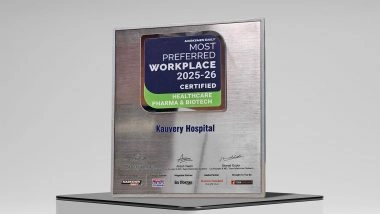 Business News | Kauvery Hospital Named Among India's Most Preferred Workplaces 2025-26 in Healthcare by Team Marksmen