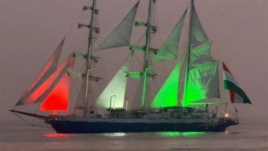 India News | Vice Admiral Sameer Saxena Flags off INS Sudarshini for Global SAIL 250, Escale a Sete Missions