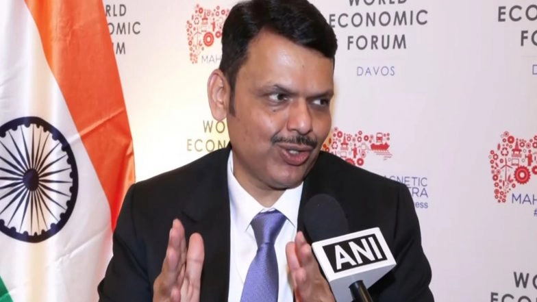 Business News | Raigad Pen Growth Centre Near New Mumbai Airport Will Host a Number of GCCs, FinTech: Devendra Fadnavis in Davos