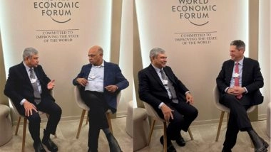 Business News | Ashwini Vaishnaw Meets IBM and Meta Chiefs at Davos; Highlights India's Semiconductor and AI Growth