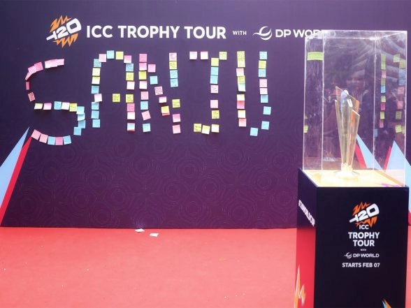 Sports News | ICC Men's T20 WC Trophy Tour Reaches Alma Meters of Hardik, Ishan, Samson