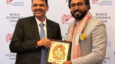 Business News | CM Devendra Fadnavis Lauds 'Alumium Man of India' Bharat Gite for Executing the Rs 500-cr MoU Within a Year at Davos