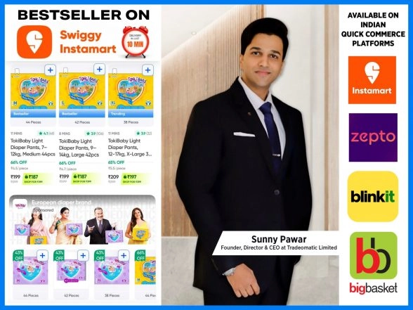 Business News | Tradeomatic Limited's European Diaper Brand TOKIBABY LIGHT Secures Pan-India Best-Seller Status on Swiggy Instamart