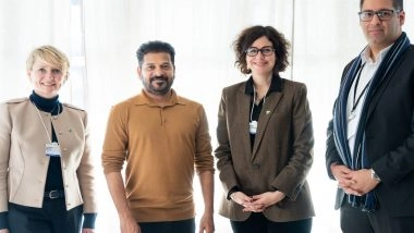 Business News | Telangana CM Discusses Idea of Building a 'Swiss Mall' in Hyderabad at Davos