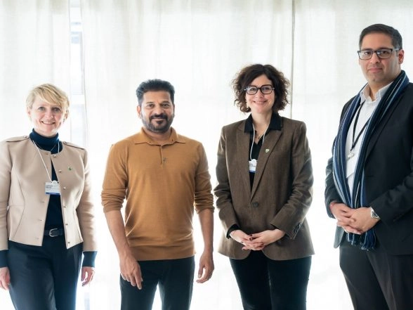 Business News | Telangana CM Discusses Idea of Building a 'Swiss Mall' in Hyderabad at Davos