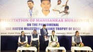 India News | Tripura: CM Manik Saha Felicitates Manishankar Murasingh on 100th Ranji Trophy Match Milestone