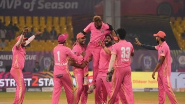 Sports News | ISPL Season 3: Srinagar Ke Veer Clinch Their First Win as Dilip Shines Against Falcon Risers Hyderabad