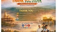Business News | THANK YOU INDIA - Viksit Bharat Through Gratitude & Values Republic Day Special National Digital Campaign