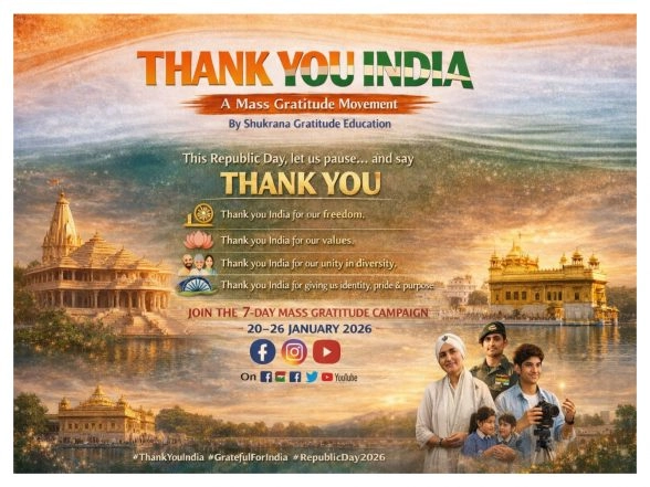 Business News | THANK YOU INDIA - Viksit Bharat Through Gratitude & Values Republic Day Special National Digital Campaign