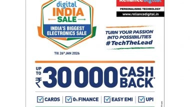 Entertainment News | Reliance Digital's Digital India Sale Unleashes Massive Deals, Discounts, Cashbacks and More