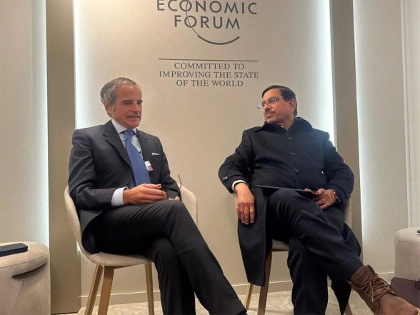 World News | IAEA Chief Meets Pralhad Joshi in Davos, Discusses Nuclear in India's Clean Energy Plans