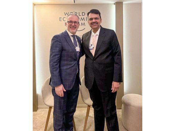 World News |  CM Fadnavis Engages with Global Industry Leaders at WEF 2026, Highlights Maharashtra as Innovation Hub