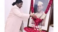India News | President Murmu Pays Floral Tribute to Netaji Subhas Chandra Bose on His 129th Birth Anniversary