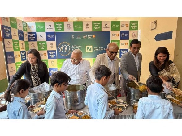 Business News | Fuelling Education, One Meal at a Time: Deutsche Bank and Akshaya Patra Celebrate 100 Million Milestone