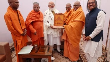 India News | PM Modi Meets Seers from Kerala's Sivagiri Mutt, Praises Sree Narayana Dharma Sanghom's Role in Promoting Social Harmony