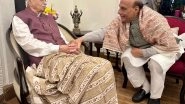 India News | Delhi: Rajnath Singh Meets Veteran BJP Leader LK Advani, Wishes Him Good Health
