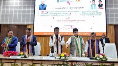 India News | Jyotiraditya Scindia Lays Foundation for 8 Development Projects Worth Rs 365 Crore in Tripura