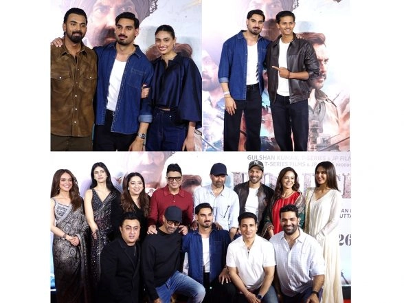 Entertainment News | Border 2 Grand Premiere: Varun Dhawan Touches Sunny Deol's Feet, Yashasvi Jaiswal, KL Rahul Attend Star-studded Event