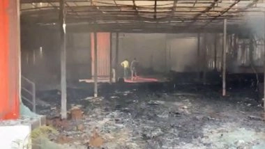 India News | Major Property Damage After Massive Fire Breaks out at Gaming Zone in Udaipur