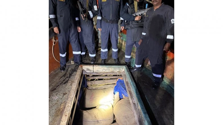India News | Indian Coast Guard Station Frazerganj Apprehends Fishing Boat Involved in Betel Nut Smuggling