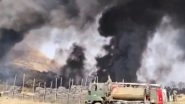 India News | Jharkhand: Massive Fire Erupts in Tyre Stock on Bariatu Hill in Ranchi