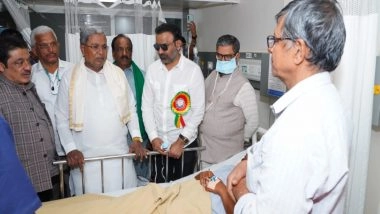 India News | Karnataka CM Siddaramaiah Visits Injured After Cutout Collapses During Event Preparations in Hubballi