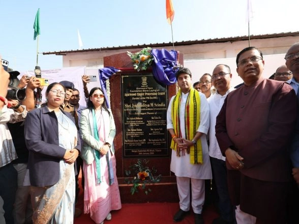 India News | Union Minister Scindia Lays Foundation Stone of Rs 80 Crore Agarwood Value Chain Development Scheme in Agartala