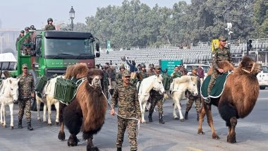 India News | Bactrian Camels, Zanskar Ponies, Raptors and Dogs; 77th Republic Day to Showcase Indian Army's Deep Bond with Its Service Animals