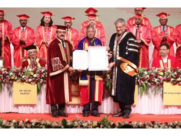 Business News | Attorney General R. Venkataramani, Reliance Industries Executive Director Hital Meswani Receive Honorary Doctorates at Amity University Maharashtra Convocation