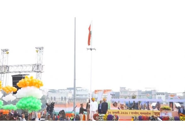 India News | MP CM Mohan Yadav Unfurls National Flag on 77th Republic Day in Ujjain