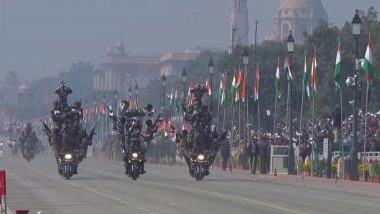 India News | R-Day 2026: CRPF and SSB Motorcycle Daredevils Showcase Skill on Kartvaya Path